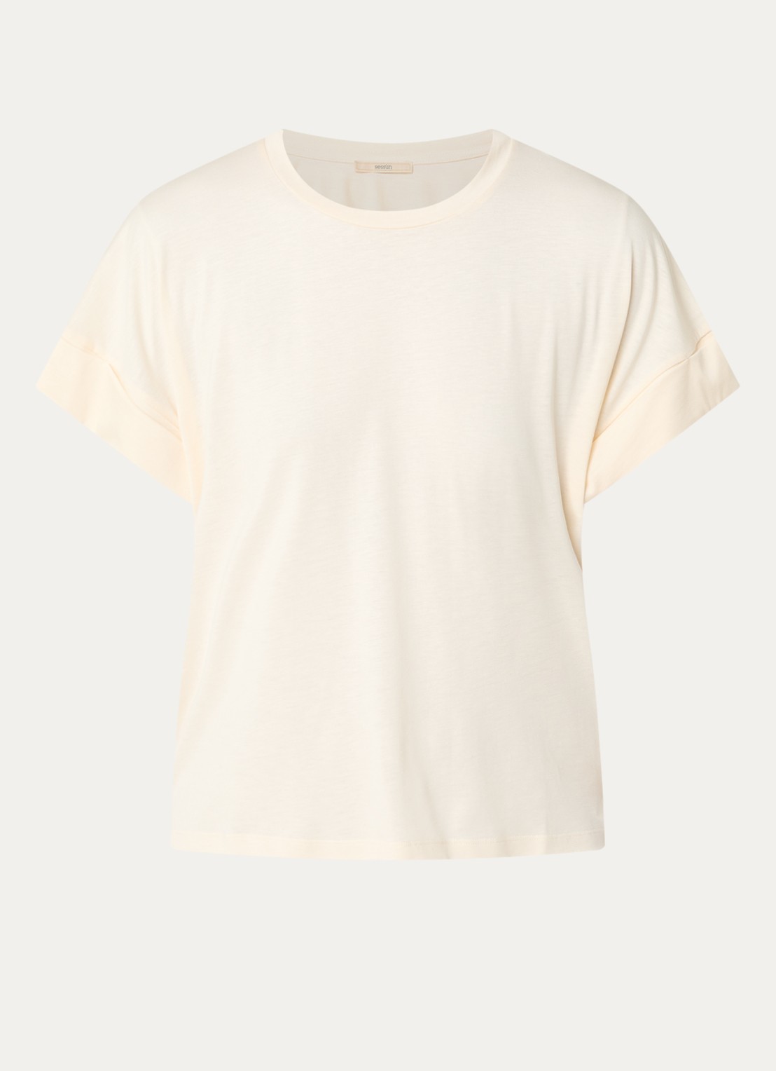 Sessùn Dimentica T-shirt met vlindermouw - voorkant gebroken wit
