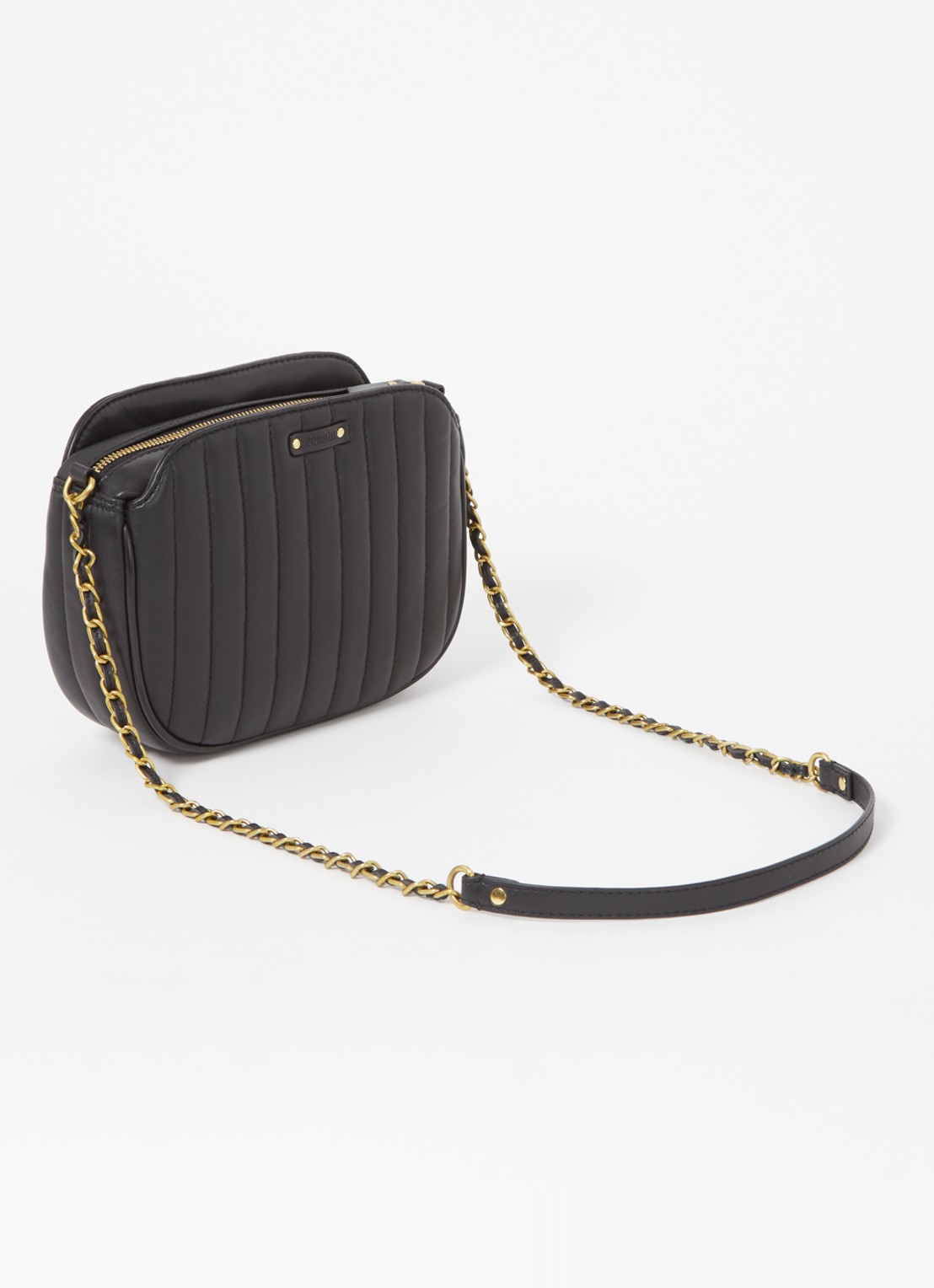 Sessùn Divine crossbodytas van lamsleer - achterkant 2 zwart