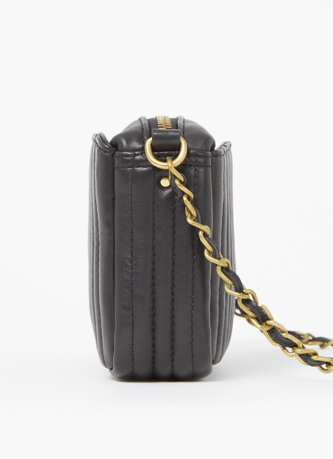 Sessùn Divinou crossbodytas van lamsleer  - detail 3 zwart