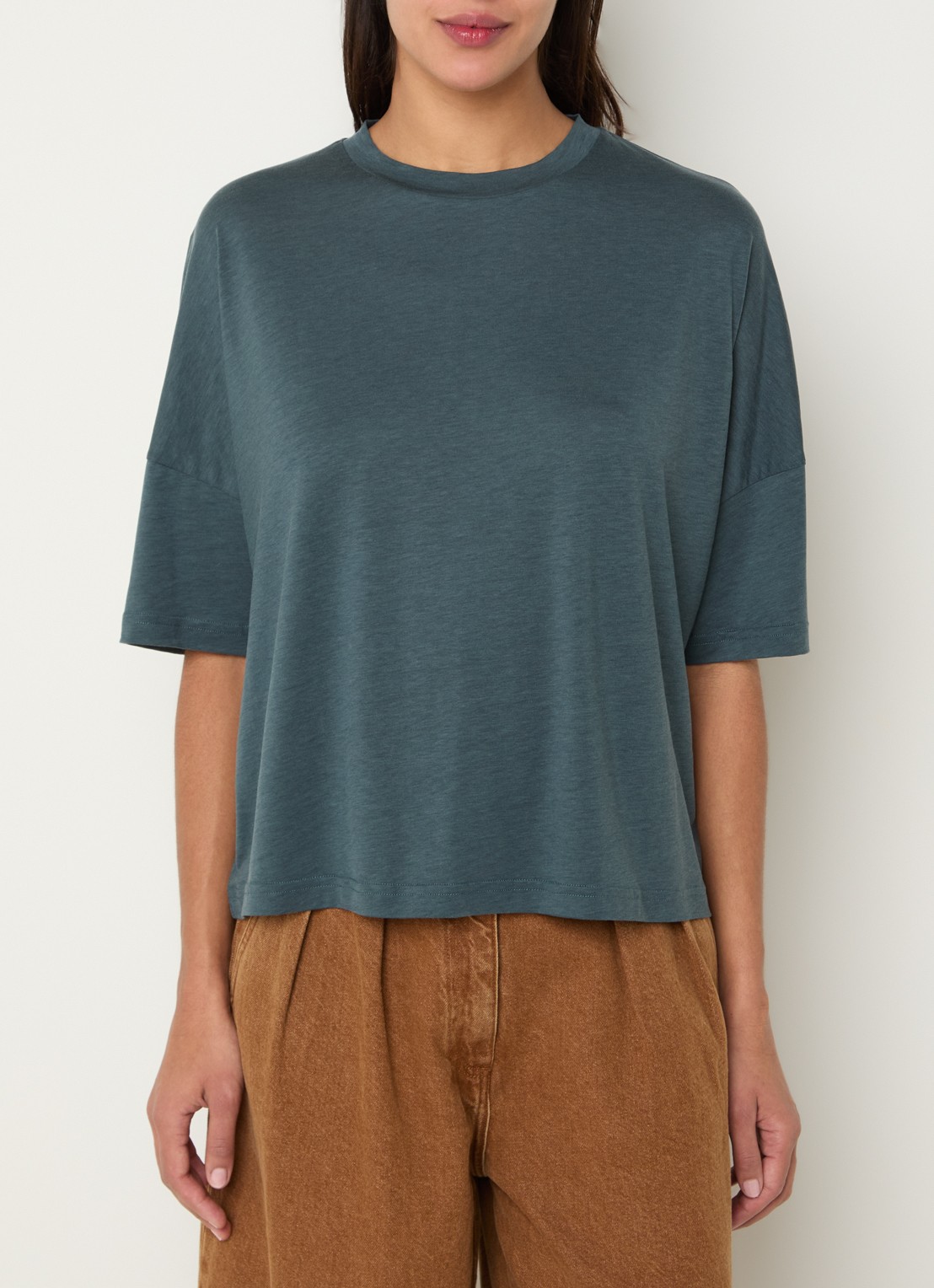Sessùn Dorel T-shirt met ronde hals - detail 4 groen