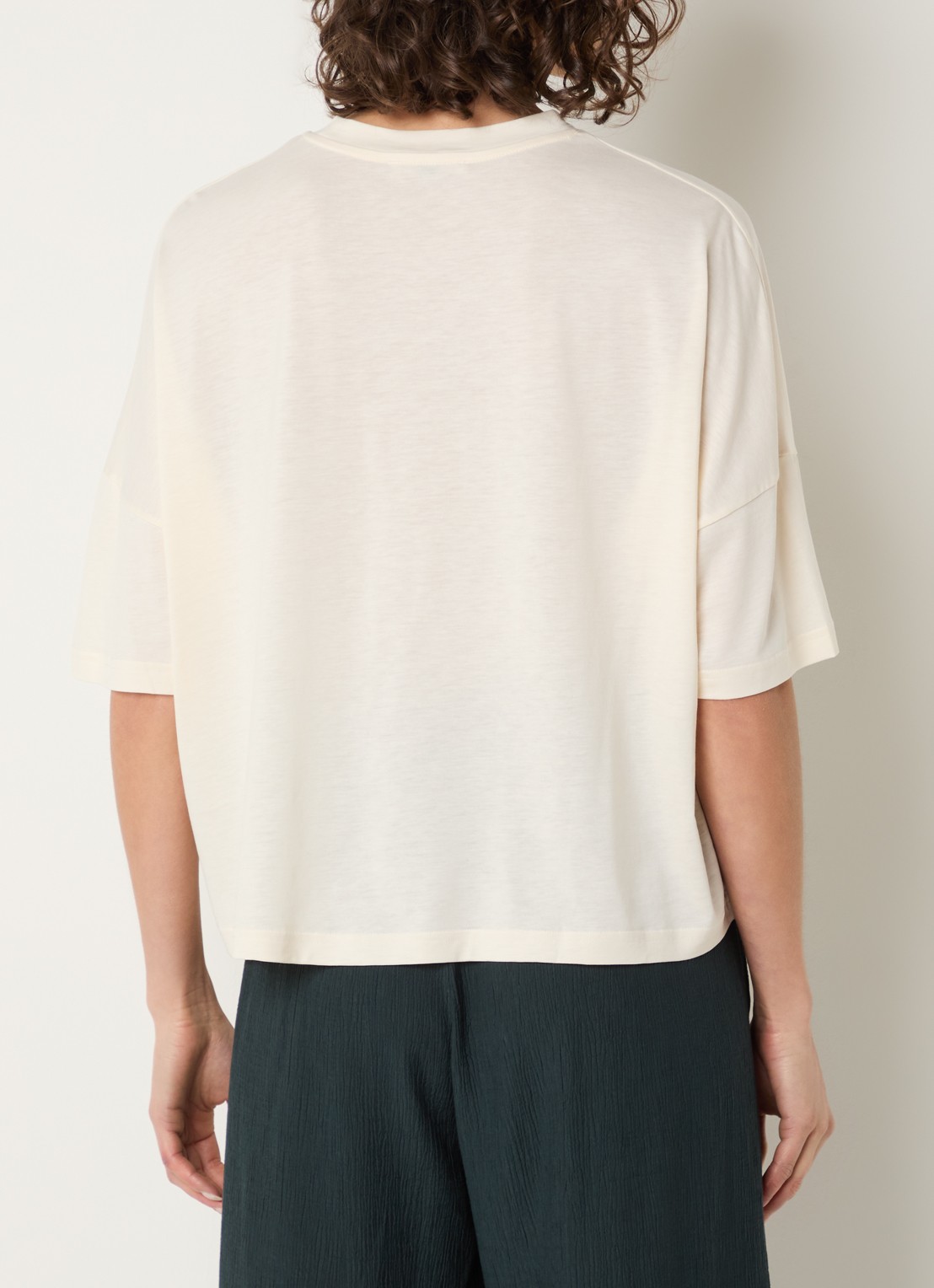 Sessùn Dorel T-shirt met ronde hals - achterkant 2 creme