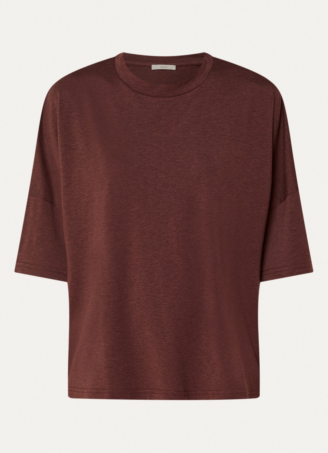 Sessùn Dorel T-shirt met ronde hals - voorkant 3 camel