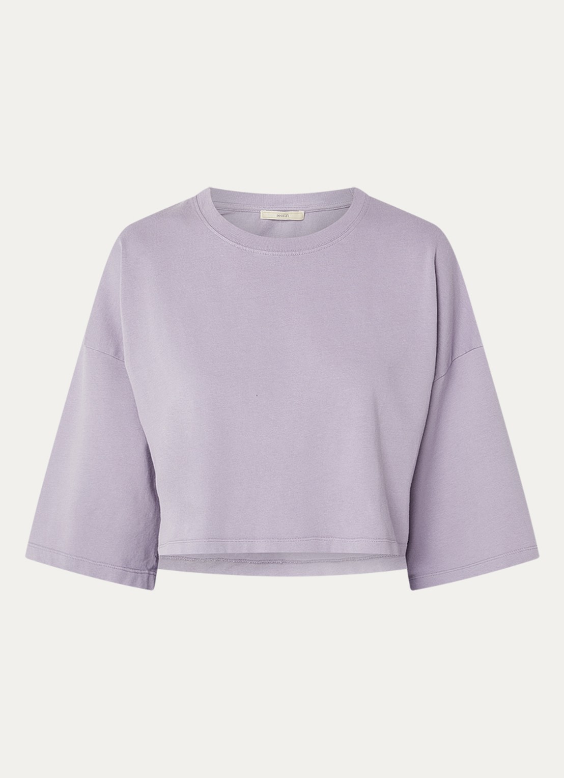 Sessùn Epoteiro cropped T-shirt met trompetmouw - voorkant 3 lila