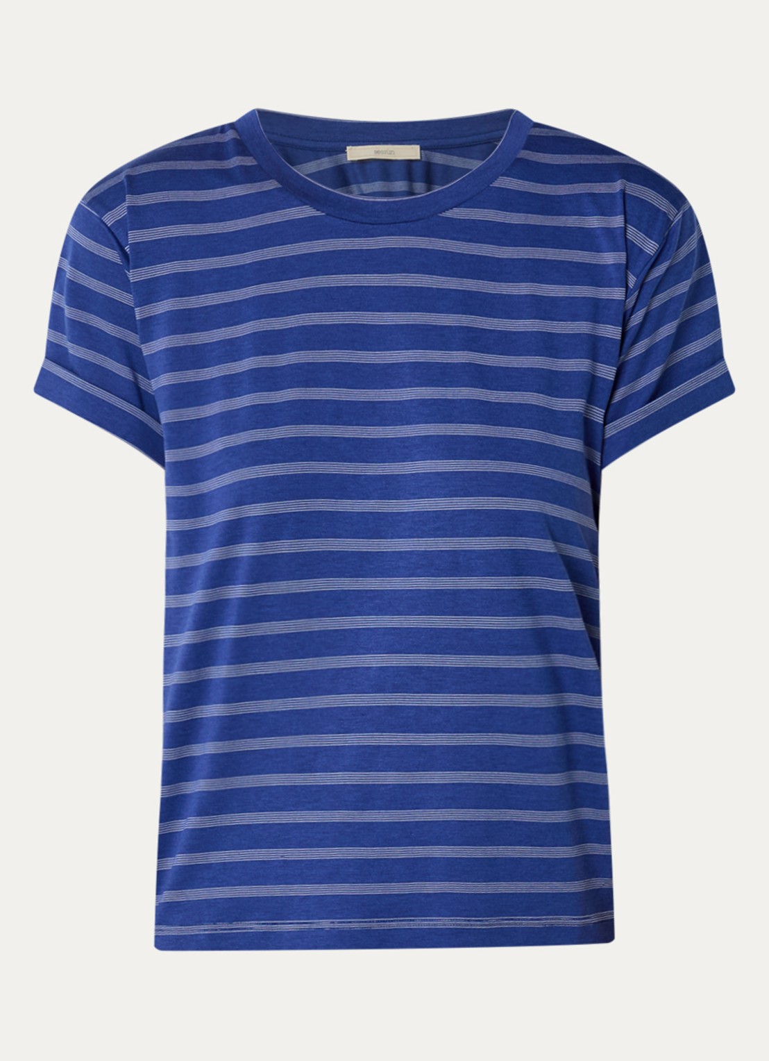 Sessùn Flaherty T-shirt met streepprint - voorkant kobaltblauw
