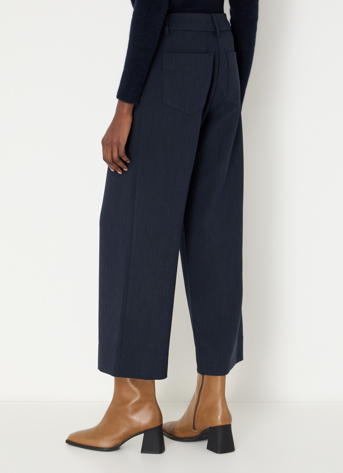 Sessùn Hudkin high waist loose fit pantalon met steekzakken - achterkant indigo