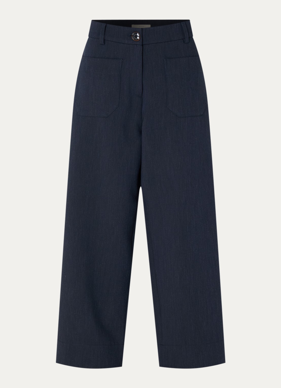 Sessùn Hudkin high waist loose fit pantalon met steekzakken - voorkant 2 indigo