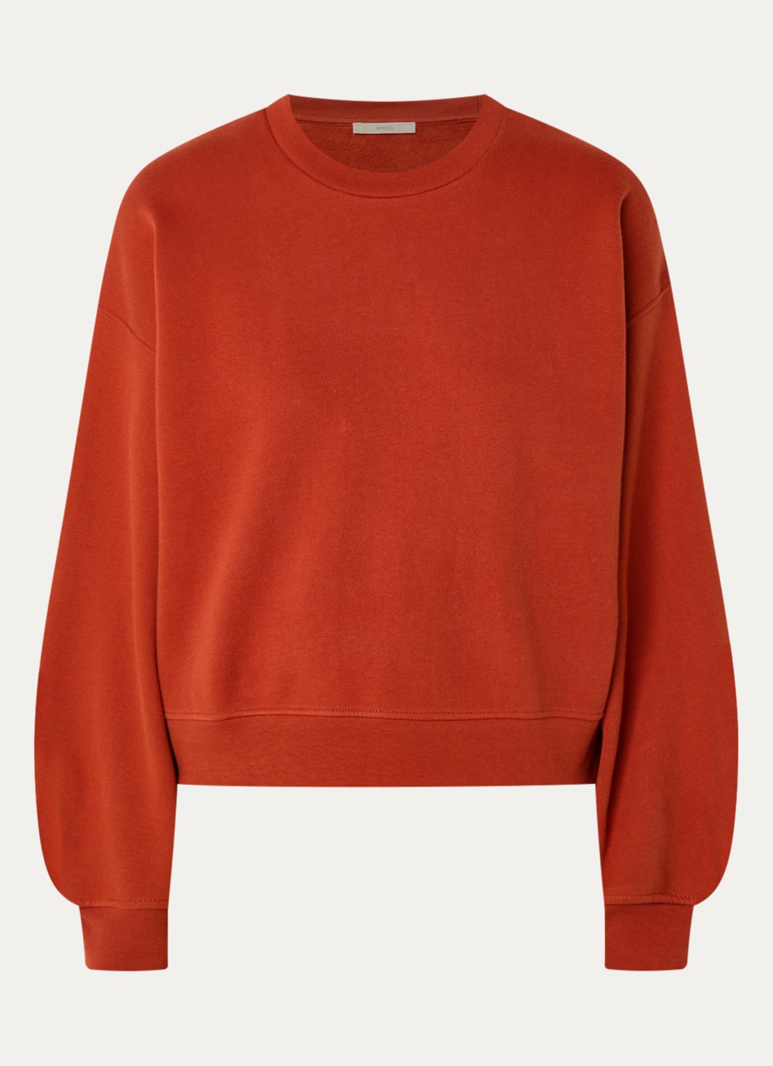 Sessùn Inea sweater met ronde hals - voorkant steenrood