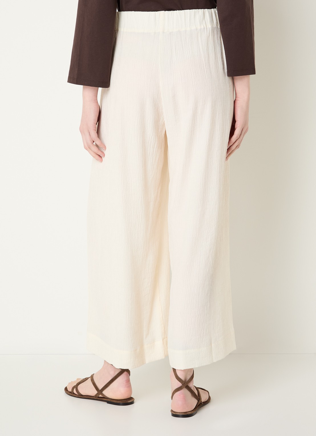Sessùn Isla Minima culottes van crêpe  - achterkant 3 creme