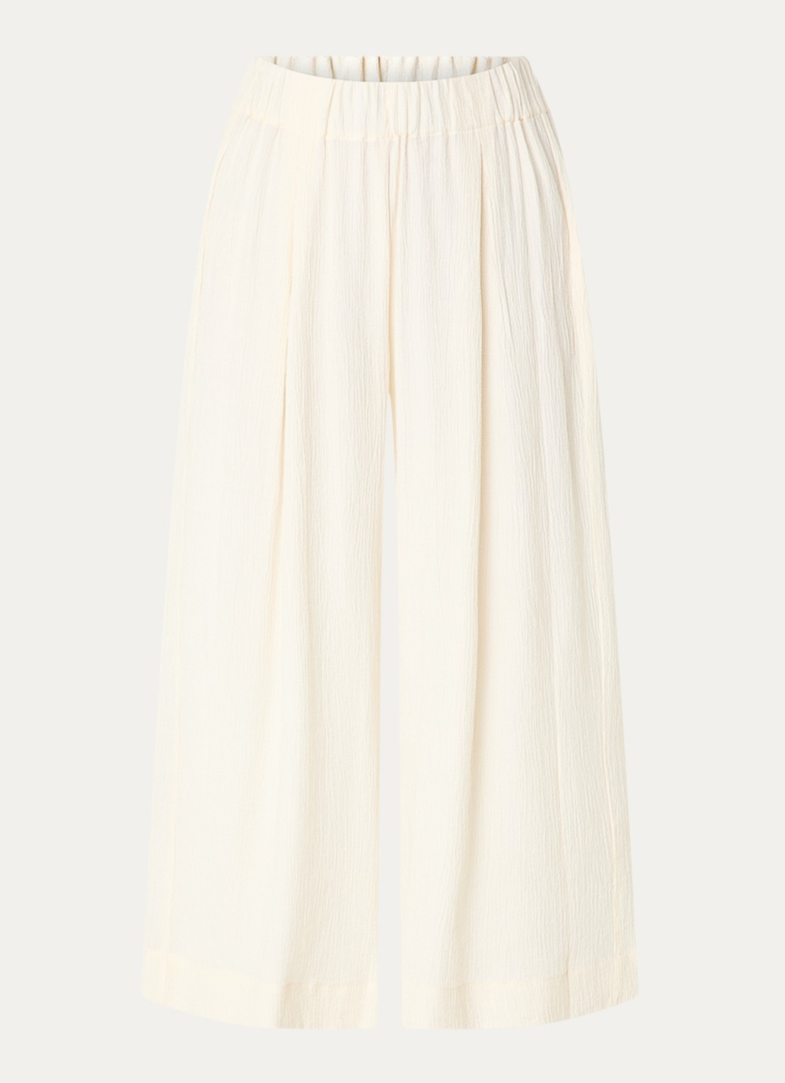 Sessùn Isla Minima culottes van crêpe  - voorkant creme