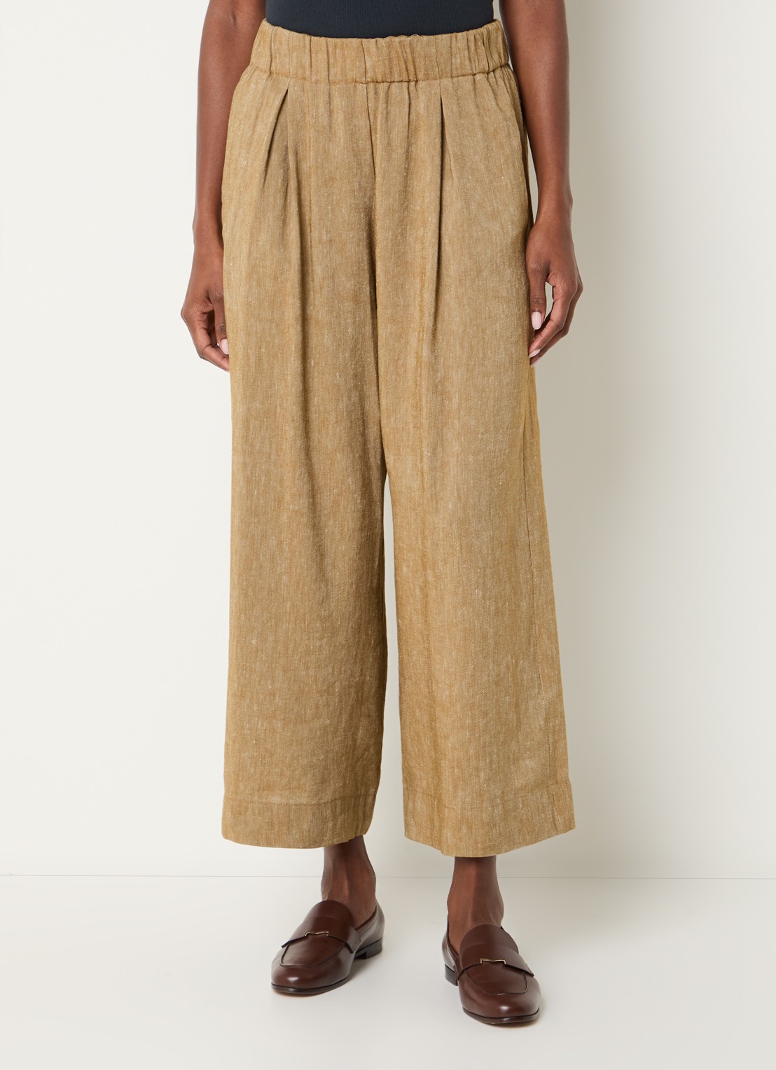 Sessùn Isla Minima culottes van crêpe  - detail beige