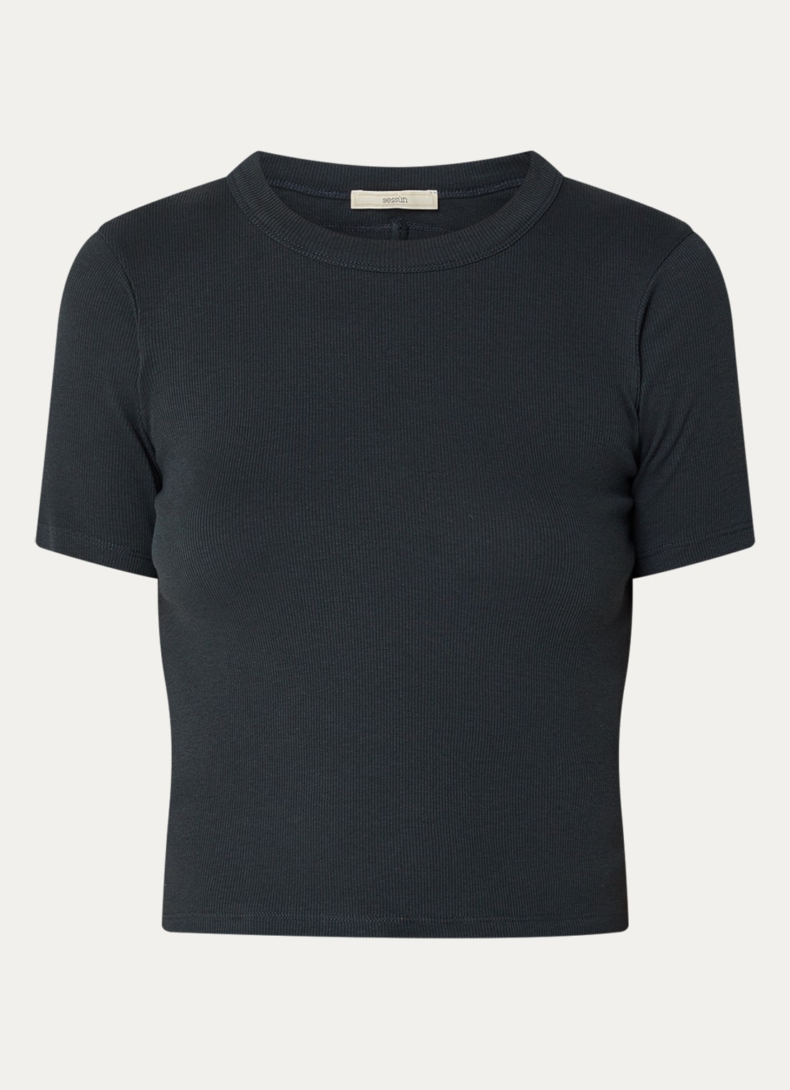 Sessùn Jahara T-shirt met rug decolloté - voorkant antraciet