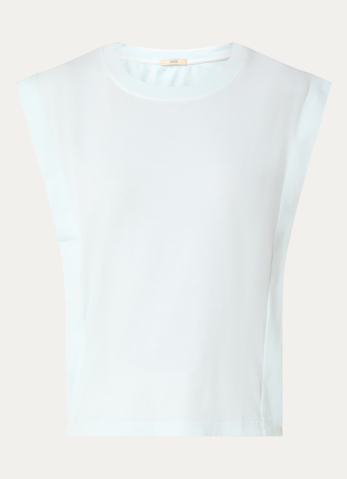 Sessùn Orlando T-shirt met ronde hals - voorkant 2 lichtblauw