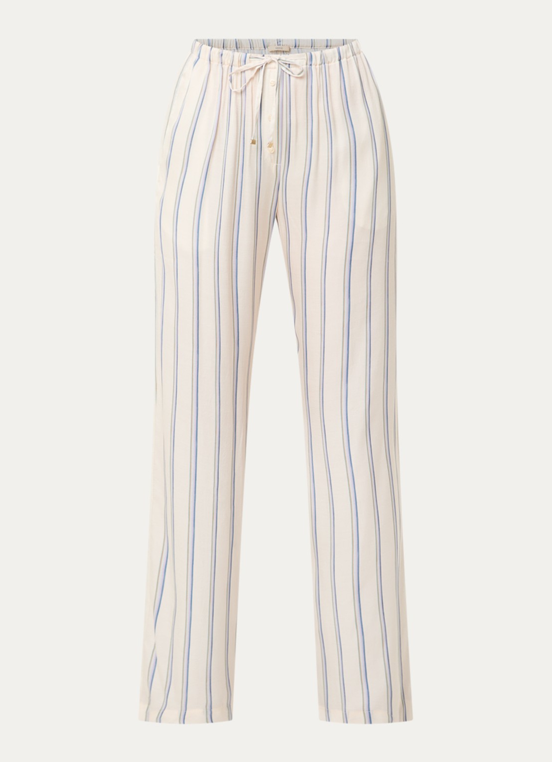 Sessùn Piuma high waist straight fit broek met steekszakken - voorkant 2 gebroken wit