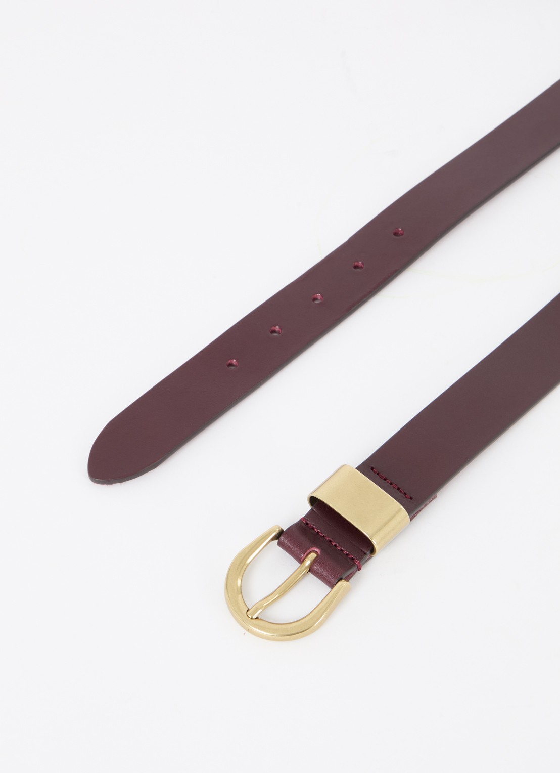 Sessùn Riem van leer - detail kastanjebruin