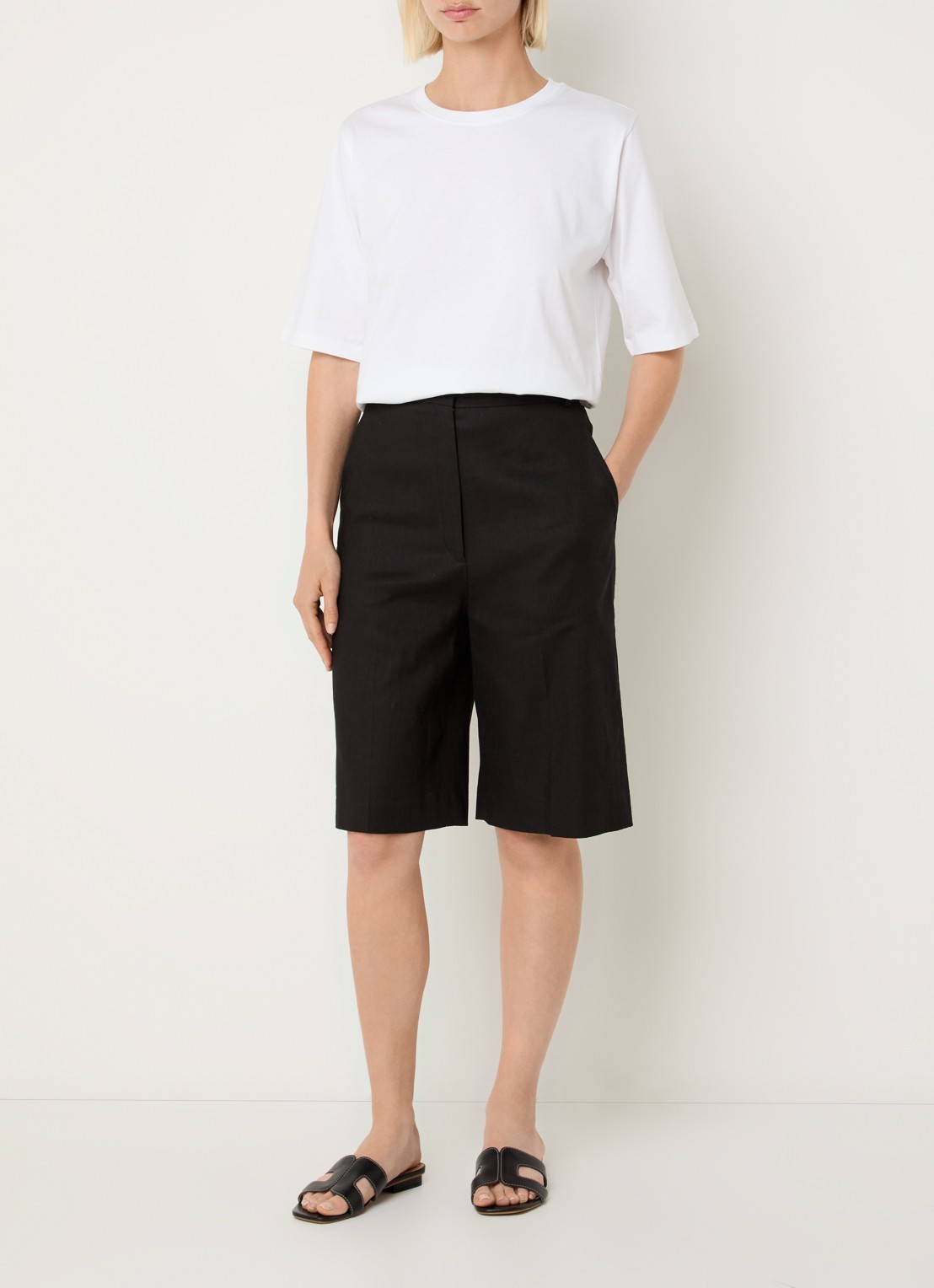 Sessùn Serge T-shirt met ronde hals - voorkant 2 wit
