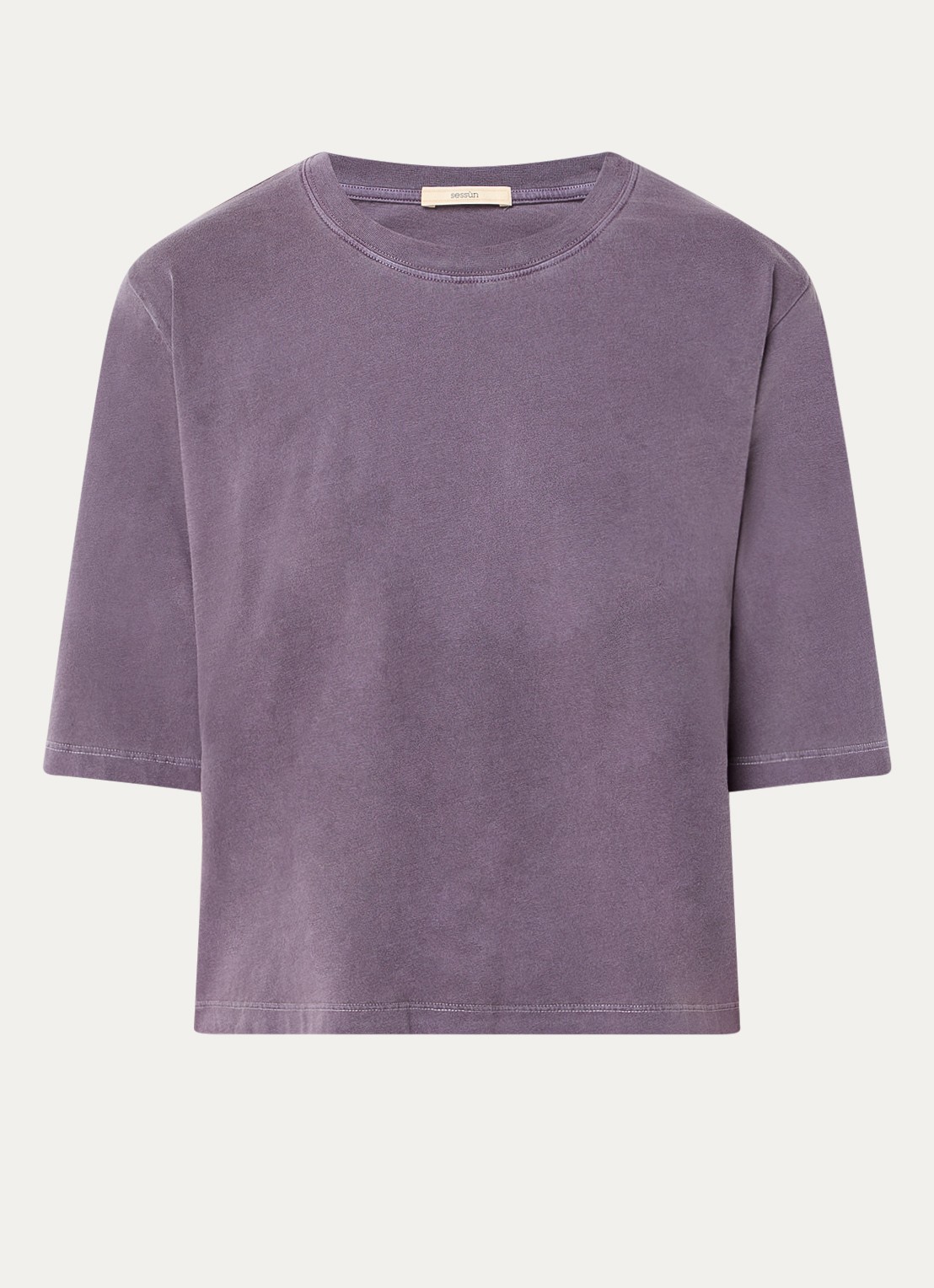 Sessùn Sergio T-shirt met ronde hals - voorkant 2 lila