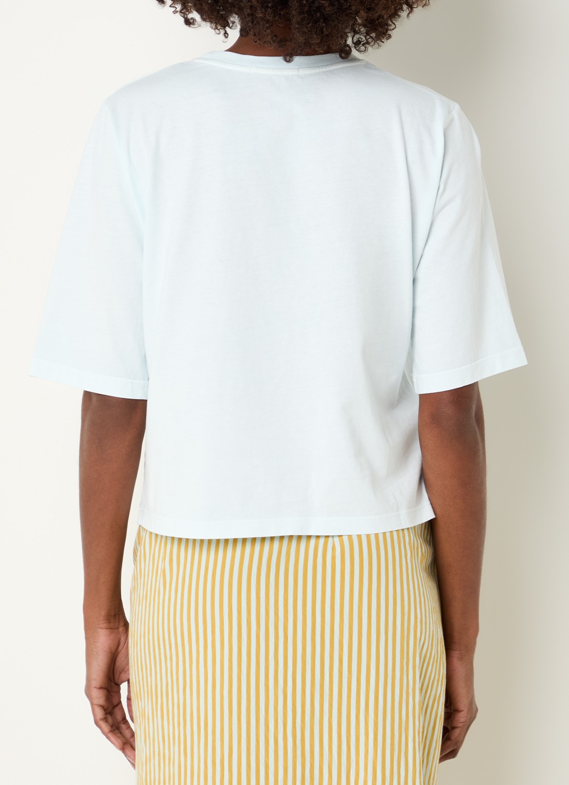 Sessùn Sergio T-shirt met ronde hals - achterkant 3 lichtblauw