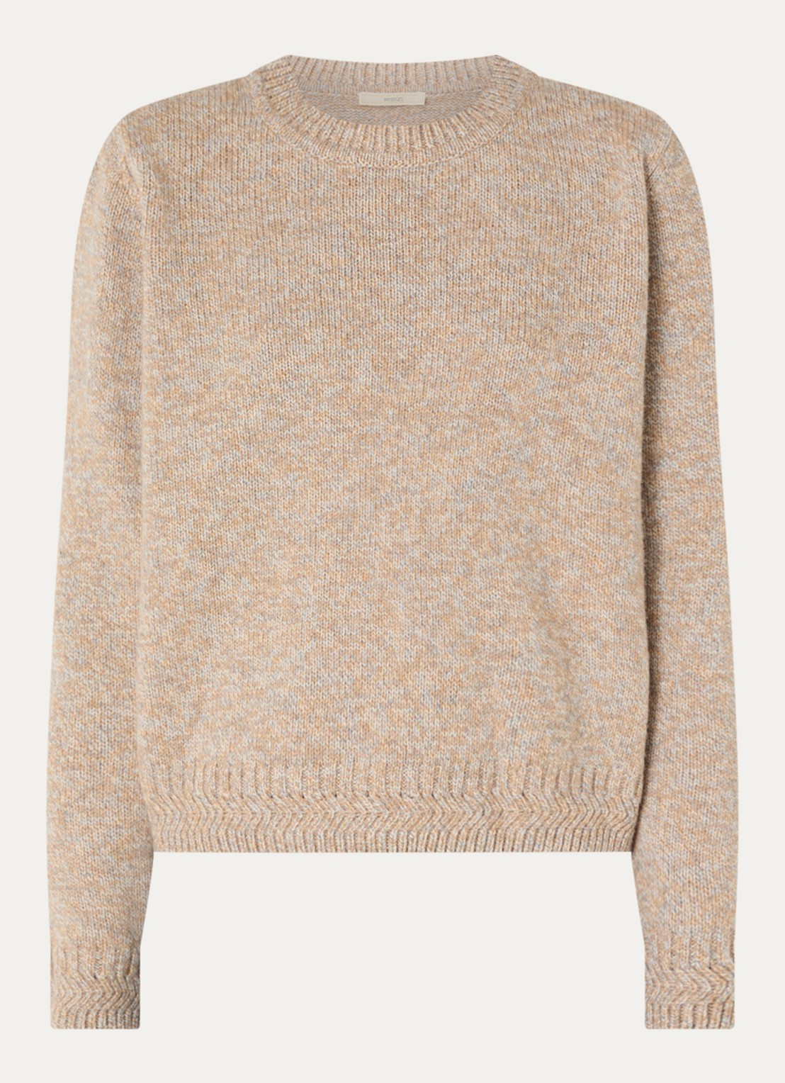 Sessùn Silty grofgebreide trui van wol - voorkant beige