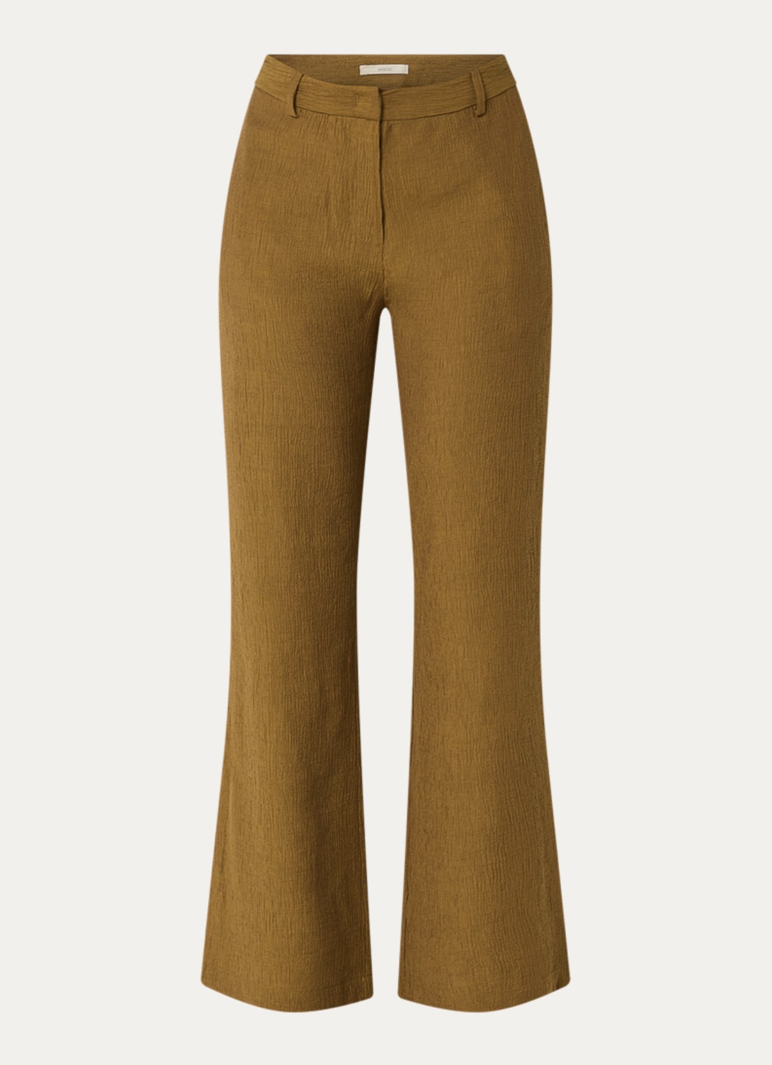 Sessùn Tancreto high waist flared fit pantalon met steekzakken - voorkant 2 brons