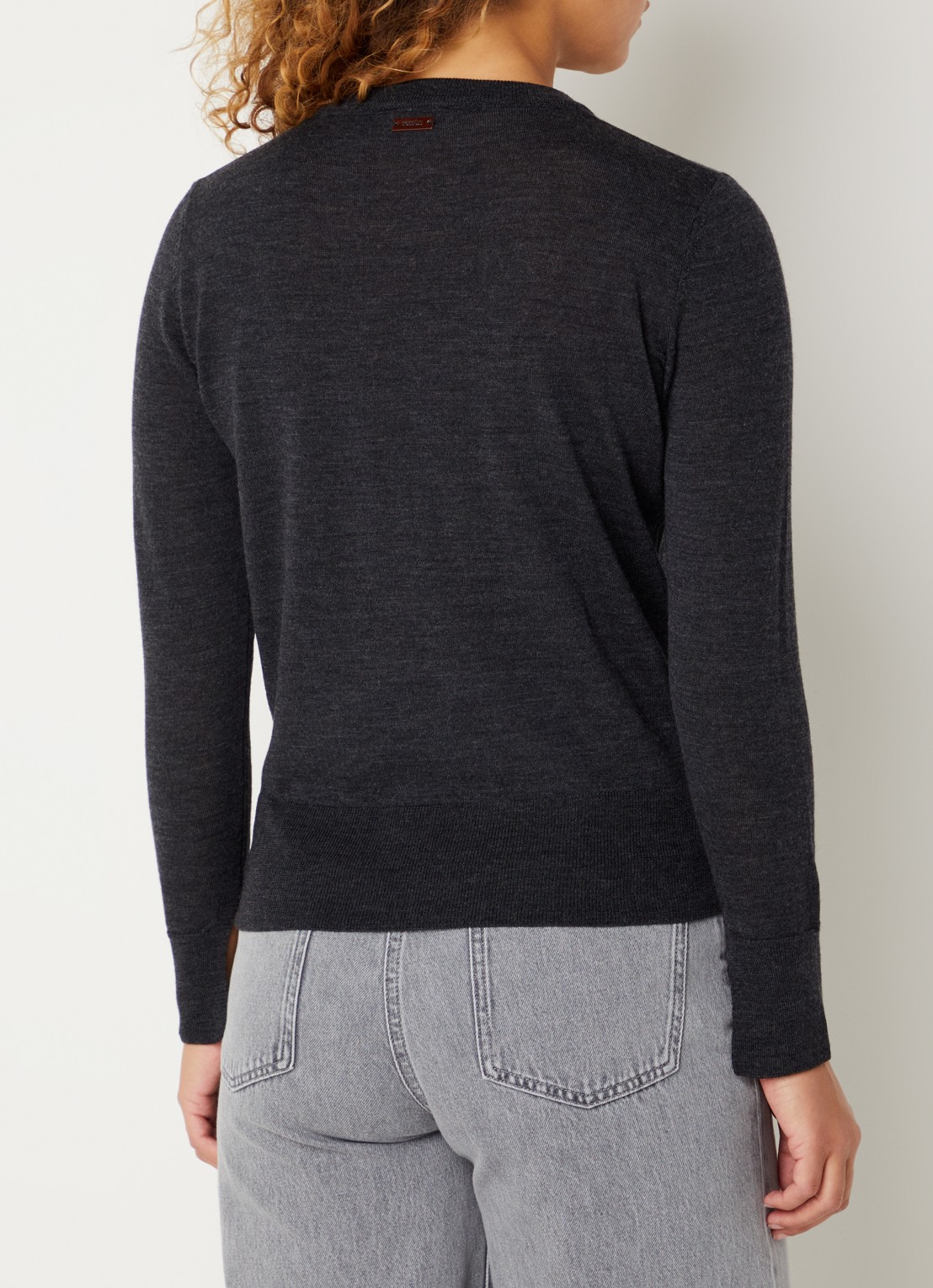 Sessùn Teshima fijngebreide pullover van wol - achterkant 4 antraciet