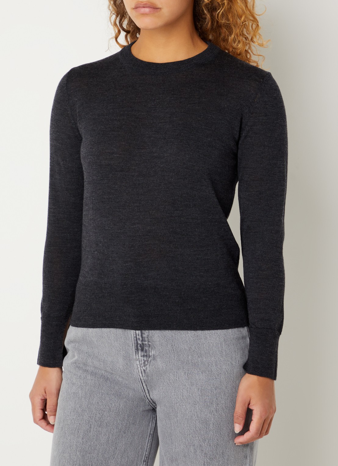 Sessùn Teshima fijngebreide pullover van wol - detail 3 antraciet