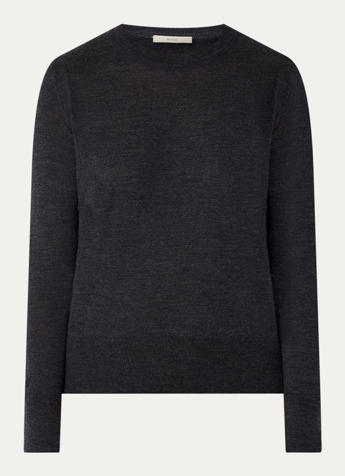 Sessùn Teshima fijngebreide pullover van wol - voorkant antraciet