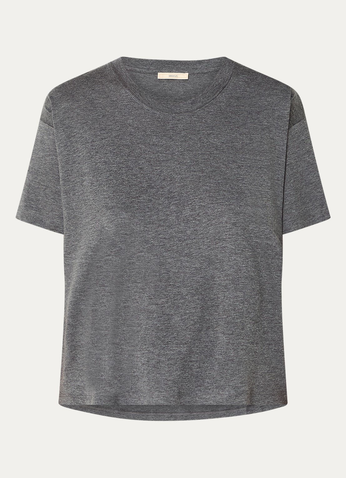 Sessùn Too T-shirt  met gemêleerd dessin - voorkant donkergrijs