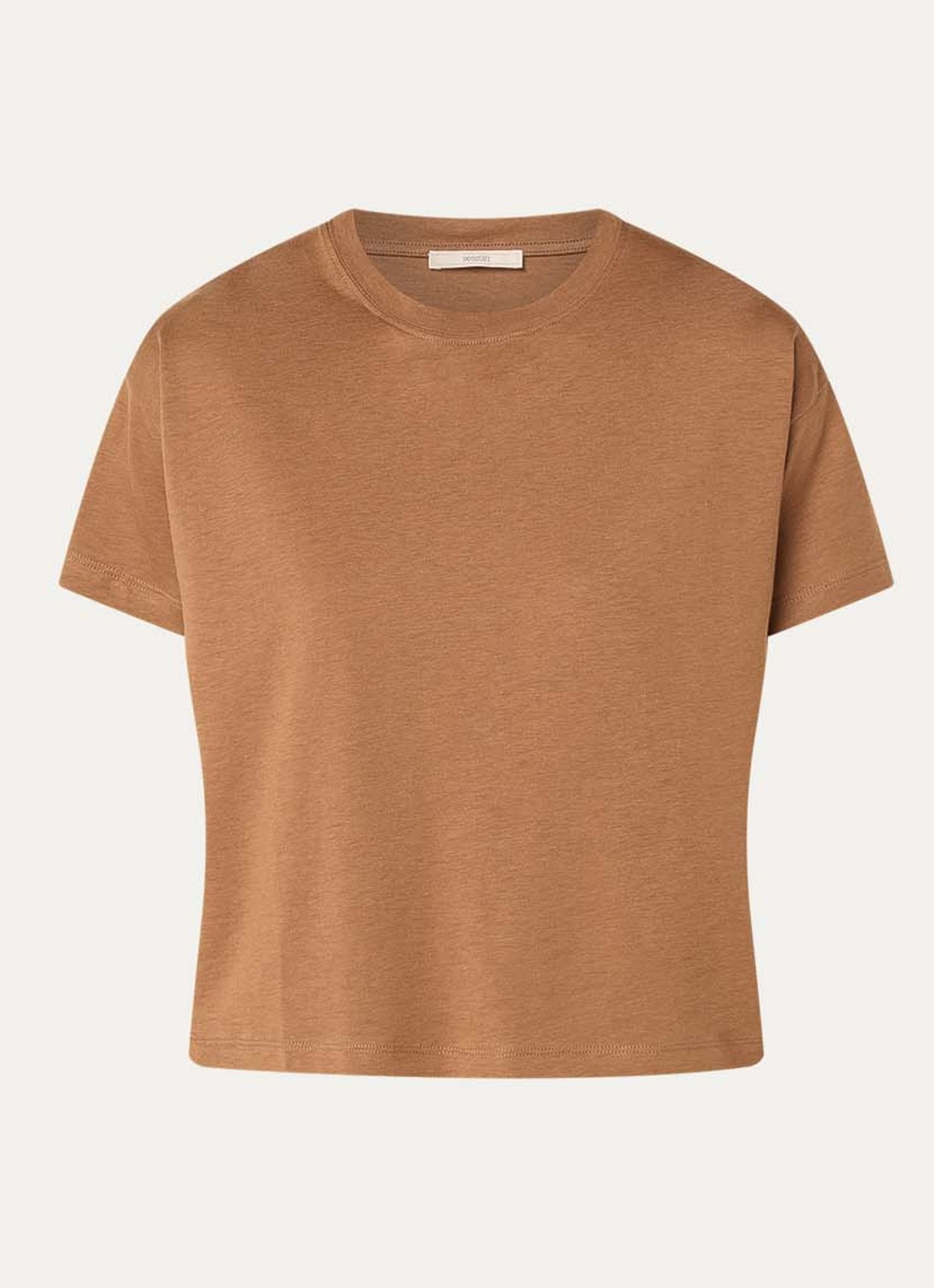 Sessùn Too T-shirt met ronde hals - voorkant 3 cognac