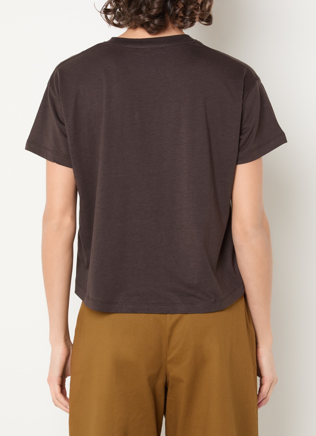 Sessùn Too T-shirt met ronde hals - achterkant 4 donkerbruin
