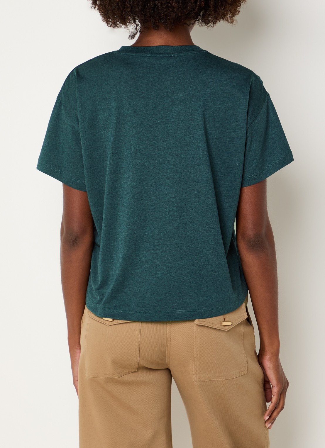 Sessùn Too T-shirt met ronde hals - achterkant 3 zeegroen