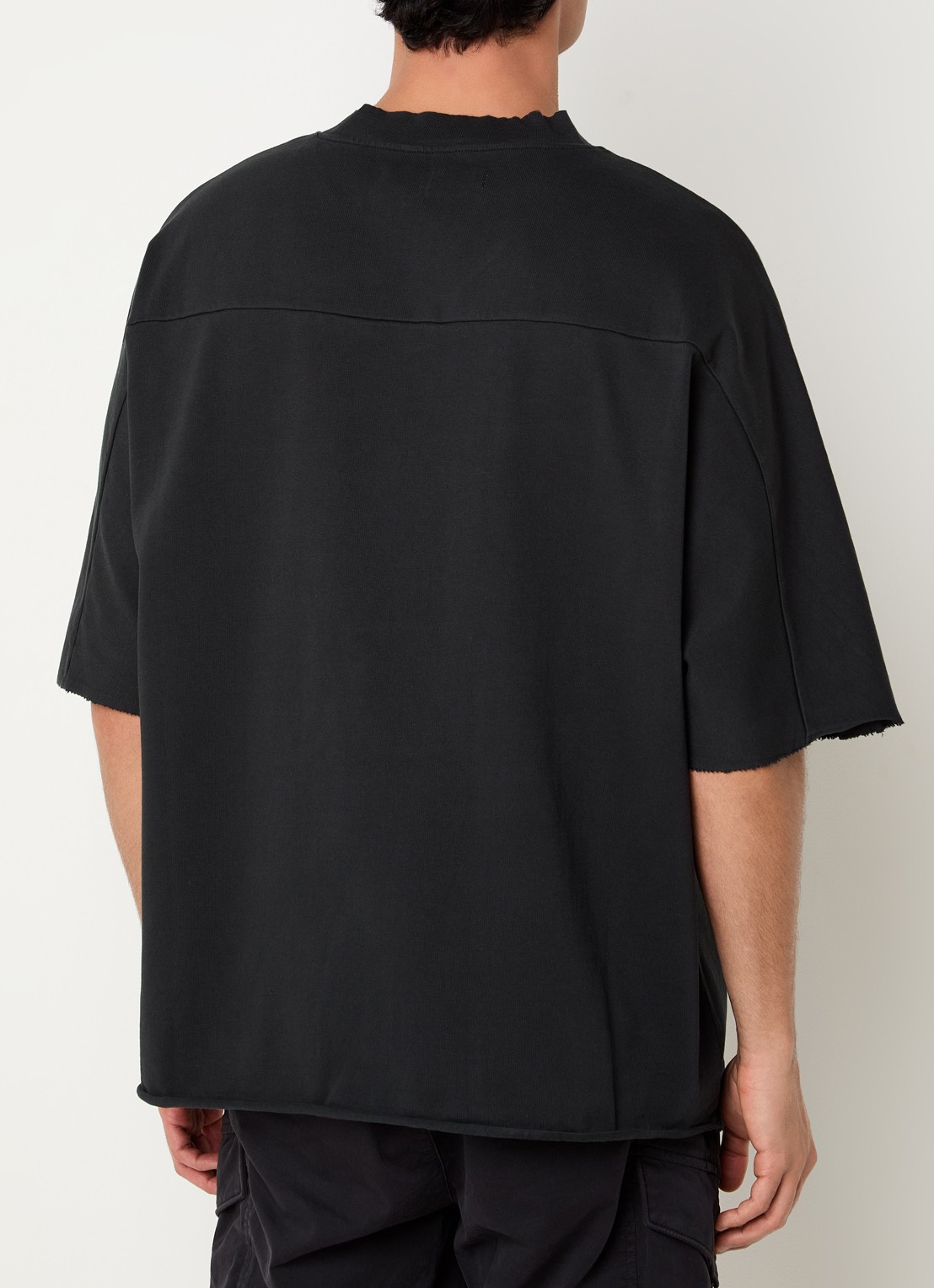 Seventh Kimono T-shirt met V-hals - achterkant 3 zwart