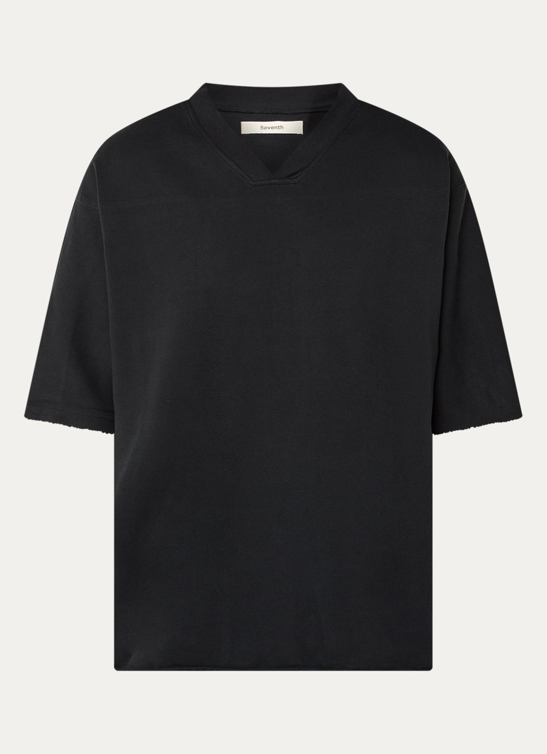 Seventh Kimono T-shirt met V-hals - voorkant zwart