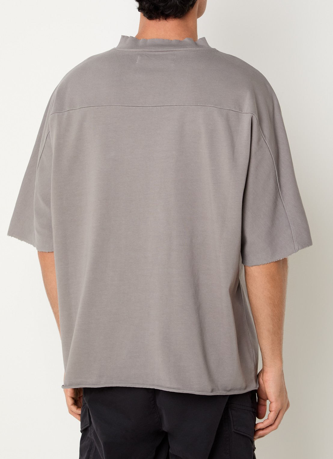 Seventh Kimono T-shirt met V-hals - achterkant 4 grijs
