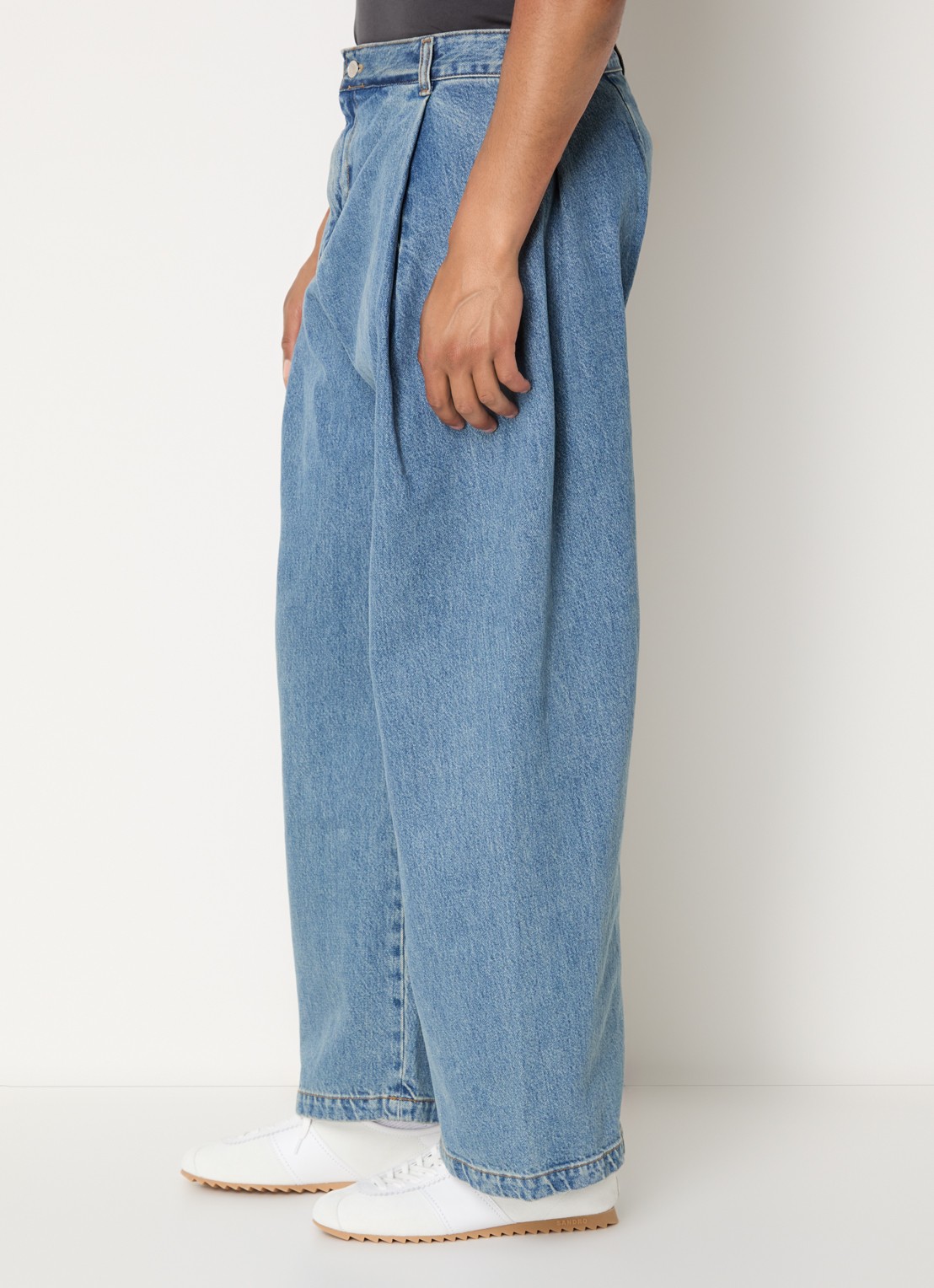 Seventh Loose fit jeans met medium wassing en plooidetail - detail 5 indigo