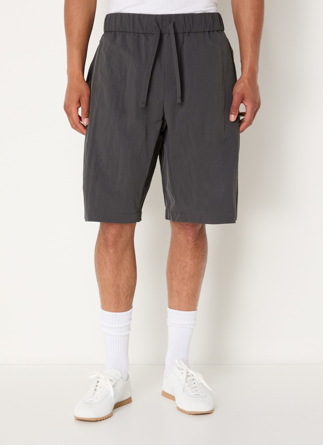Seventh Orb wide fit korte broek met trekkoord - detail 2 antraciet