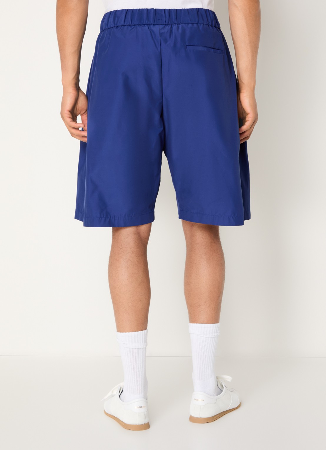 Seventh Orb wide fit korte broek met trekkoord - achterkant 4 kobaltblauw