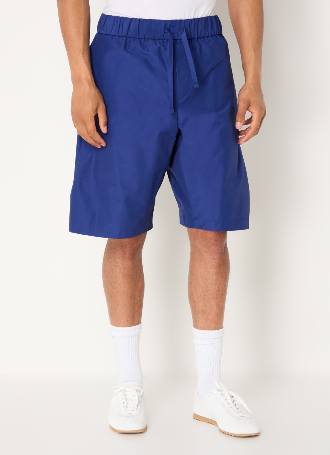 Seventh Orb wide fit korte broek met trekkoord - detail kobaltblauw