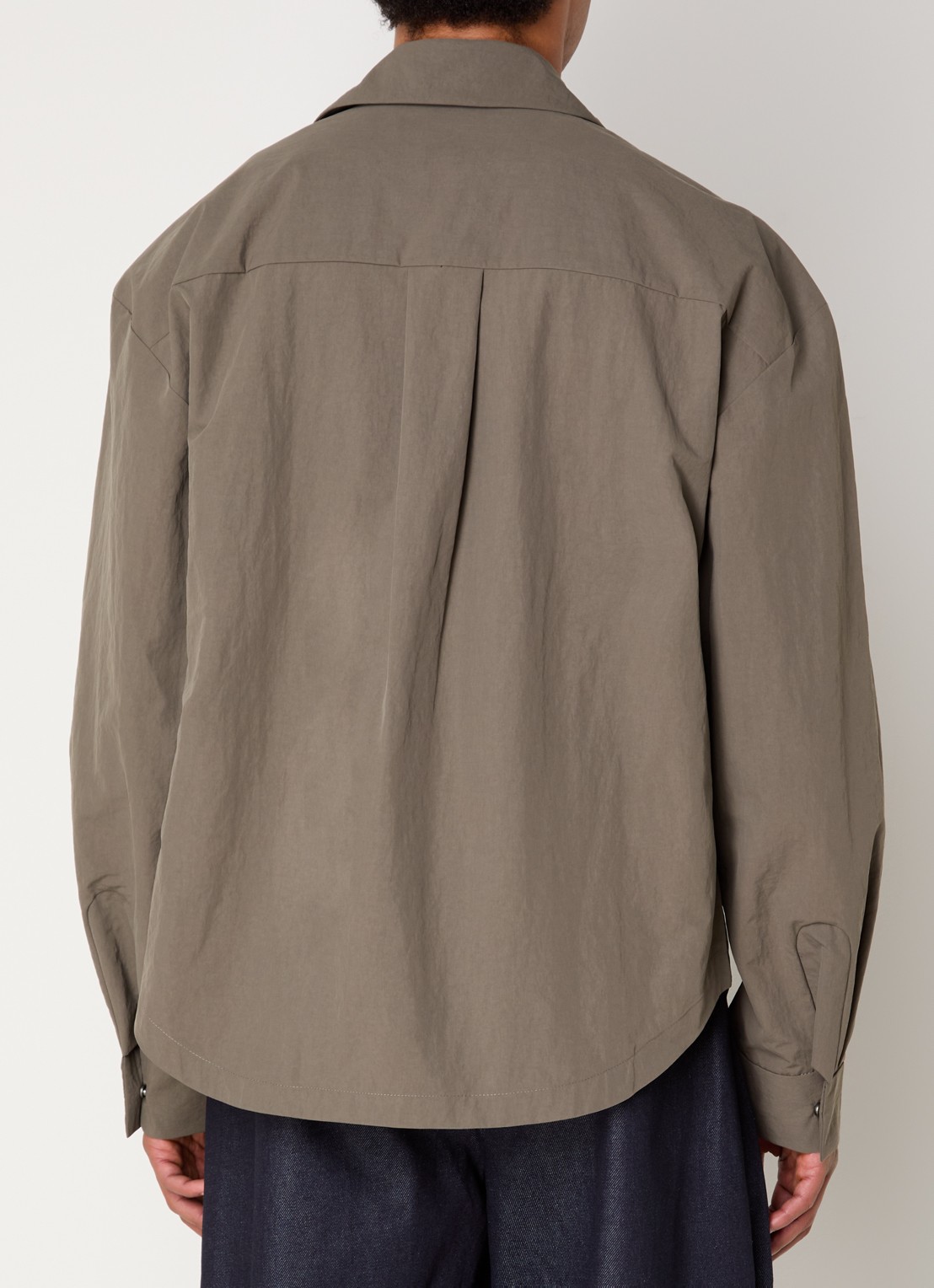 Seventh Oxford overshirt met steekzakken - achterkant beige