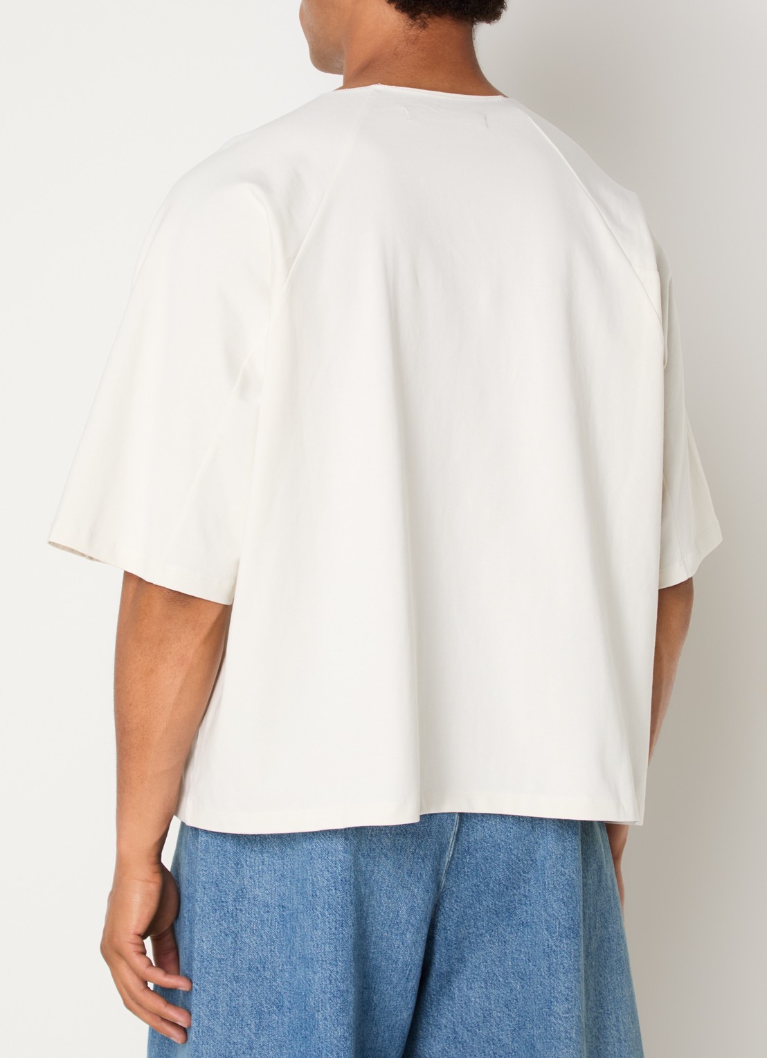 Seventh T-shirt met ronde hals - achterkant gebroken wit