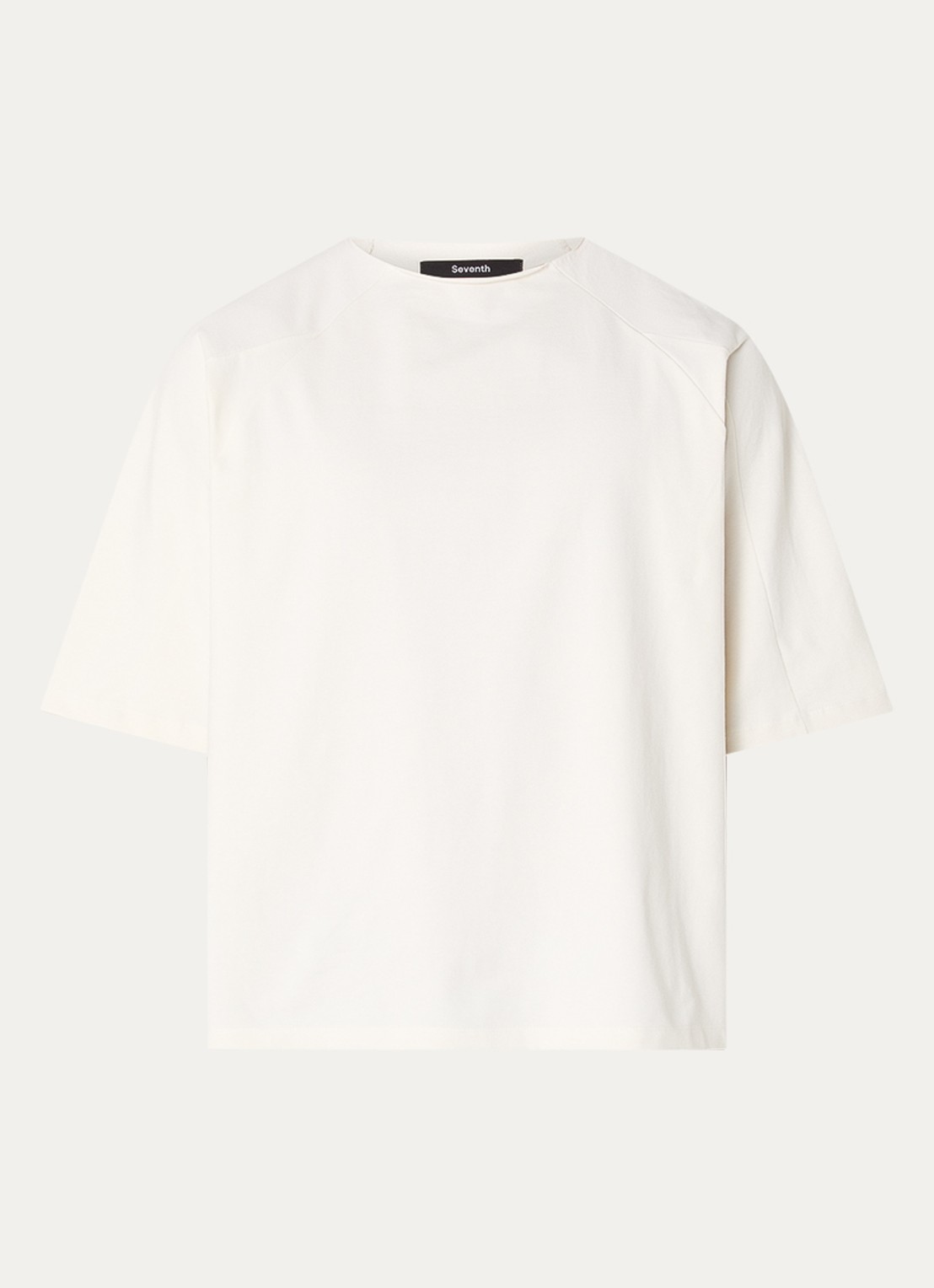 Seventh T-shirt met ronde hals - voorkant 2 gebroken wit