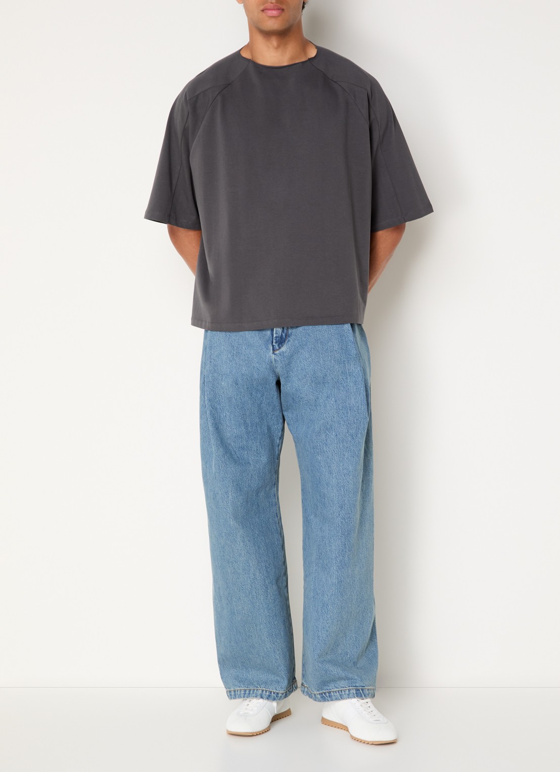 Seventh T-shirt met ronde hals - voorkant 3 antraciet