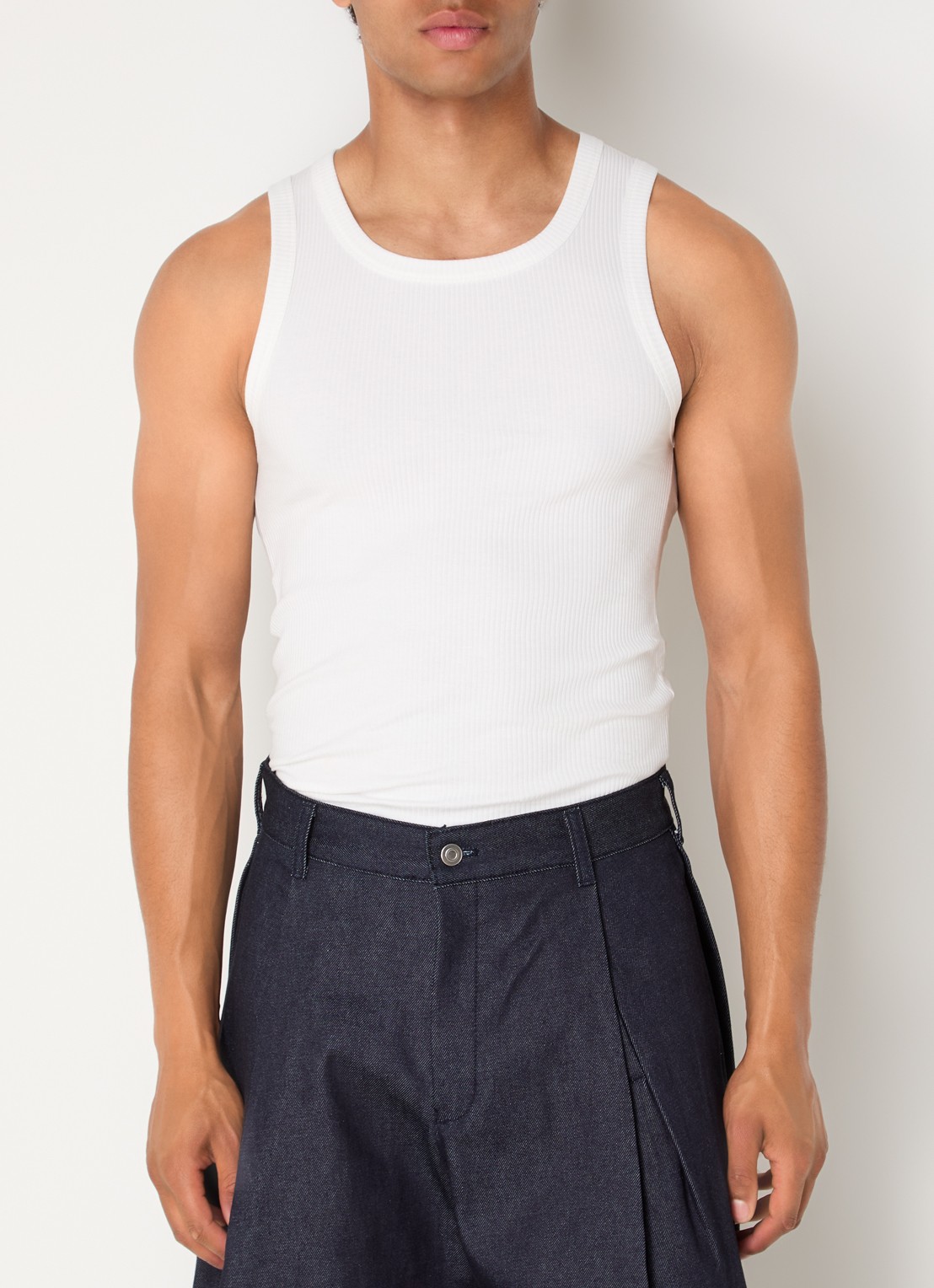 Seventh Tanktop met ribstructuur - detail 4 wit
