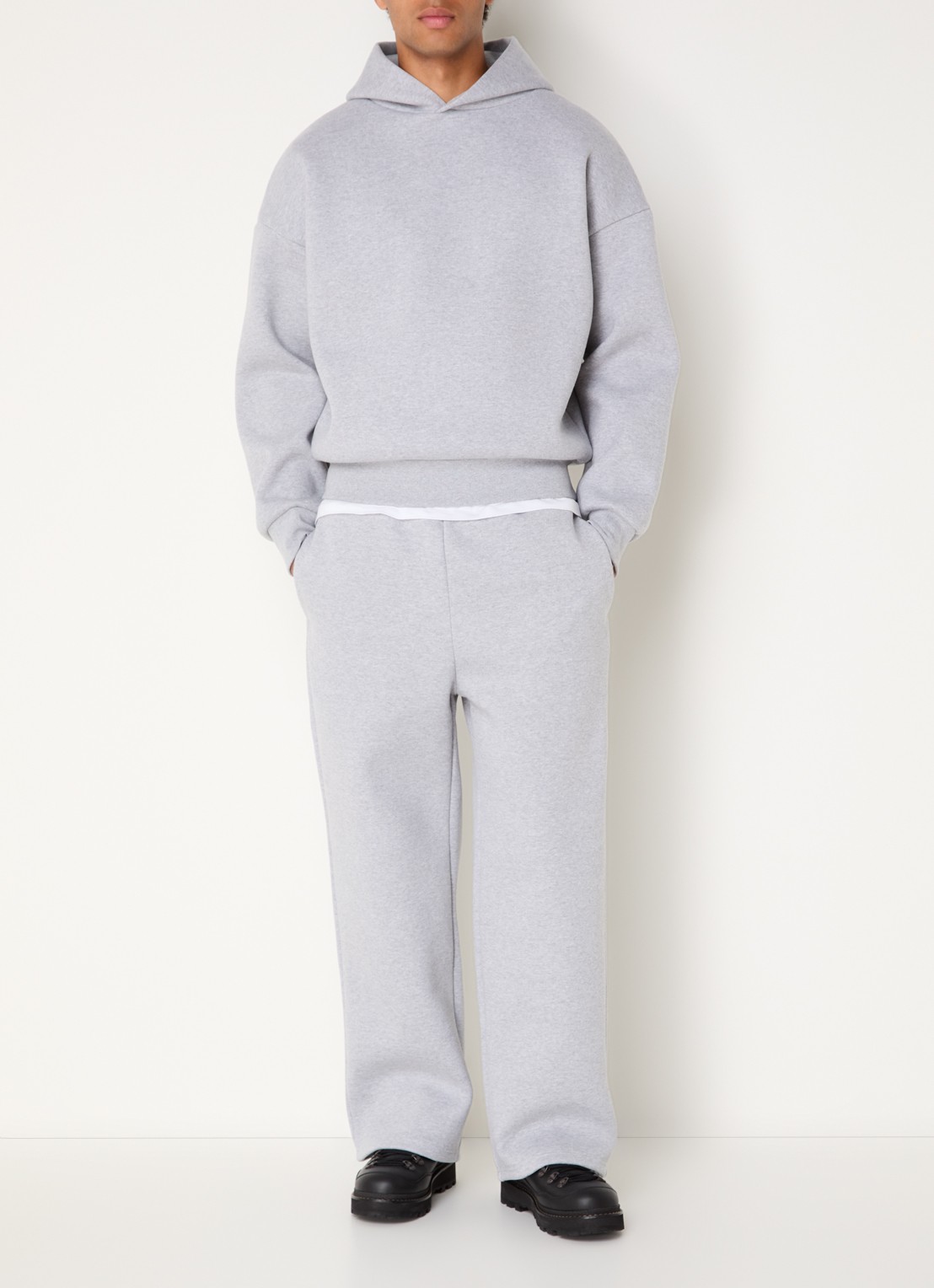Seventh V2 loose fit joggingbroek met gemêleerd dessin - voorkant 4 grijsmele