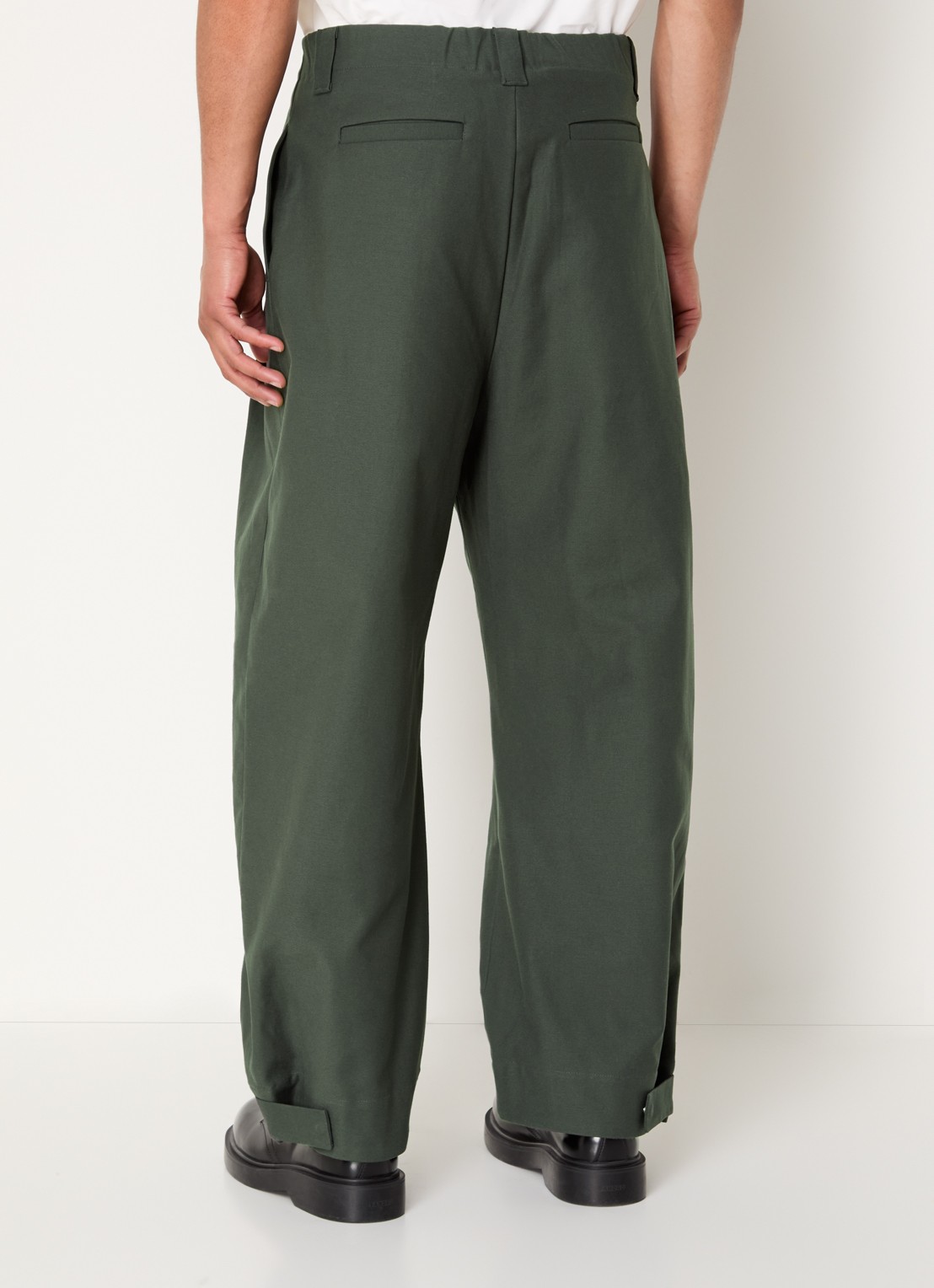 Seventh Wide fit pantalon met steekzakken - achterkant 3 bronsgroen