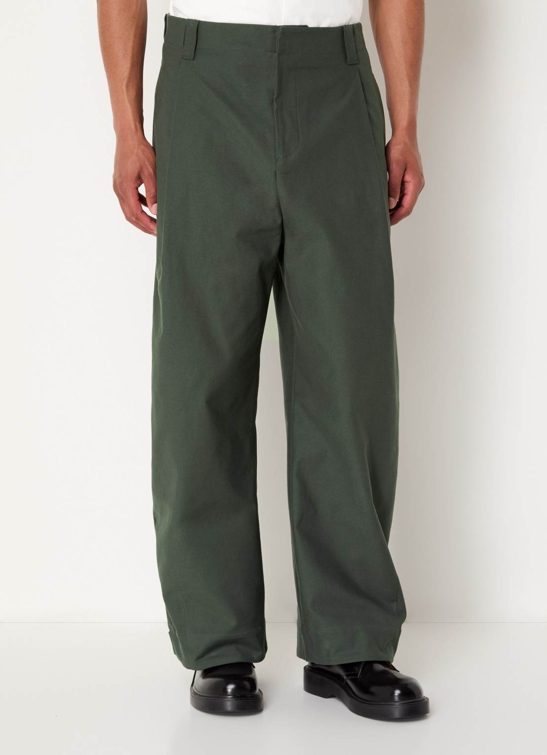 Seventh Wide fit pantalon met steekzakken - detail 4 bronsgroen