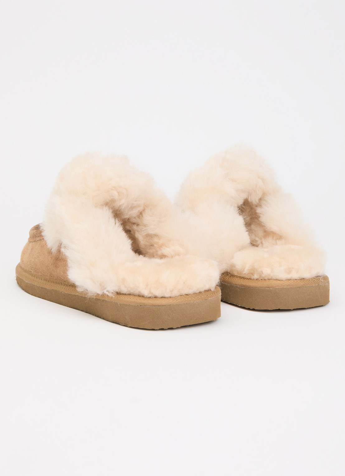 Shepherd Cabris pantoffel van suède - achterkant camel