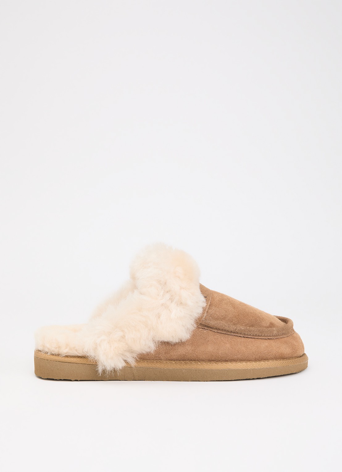 Shepherd Cabris pantoffel van suède - voorkant 5 camel