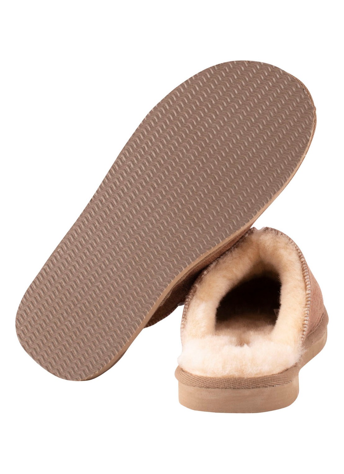 Shepherd Hugo pantoffel van schapenleer - detail 4 cognac