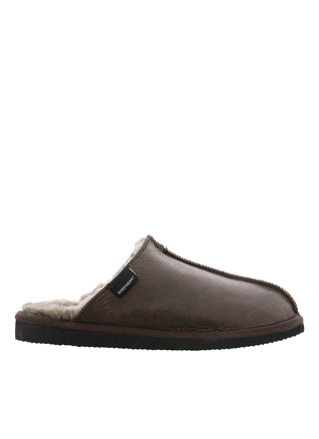 Shepherd Hugo pantoffel van schapenleer - voorkant 6 taupe