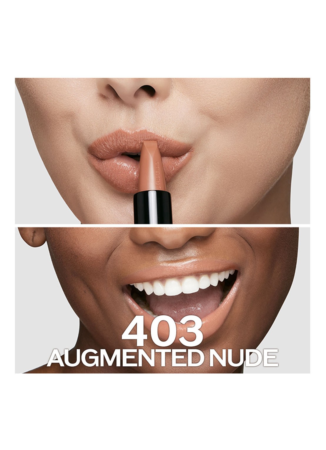 Shiseido Technosatin Gel Lipstick - detail 3 augmented nude 403